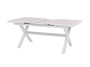 FurnitureOkay Mosman Ceramic Outdoor Extendable Dining Table (160/210x100cm) — White