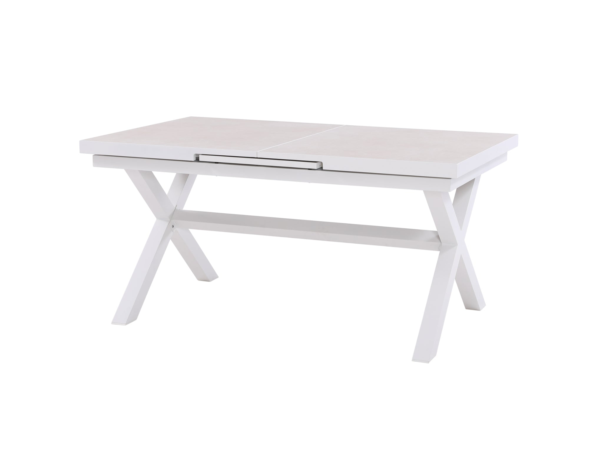 FurnitureOkay Mosman Ceramic Outdoor Extendable Dining Table (160/210x100cm) — White