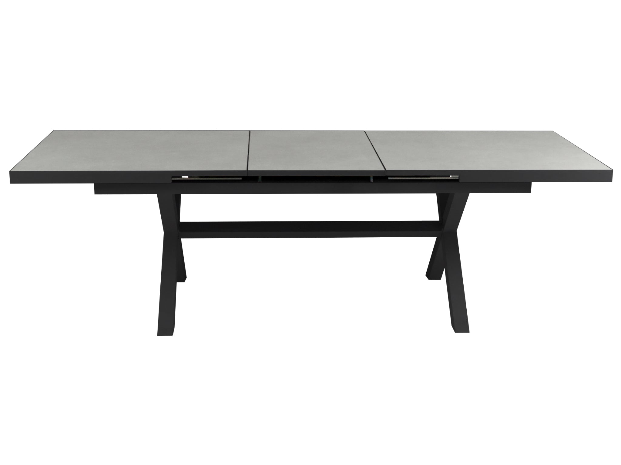 FurnitureOkay Mosman Ceramic Outdoor Extendable Dining Table (200/260x100cm) — Charcoal