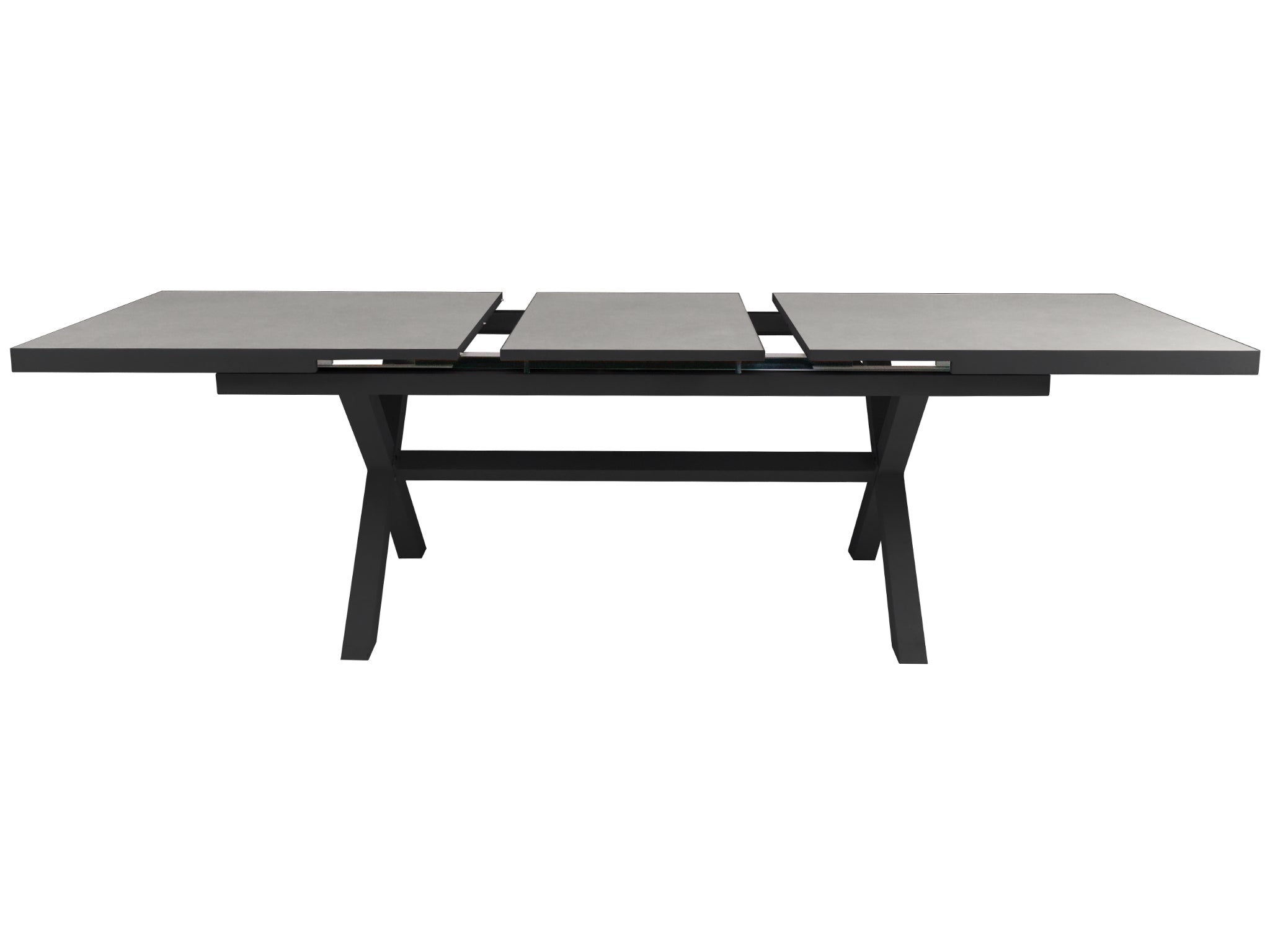 FurnitureOkay Mosman Ceramic Outdoor Extendable Dining Table (200/260x100cm) — Charcoal