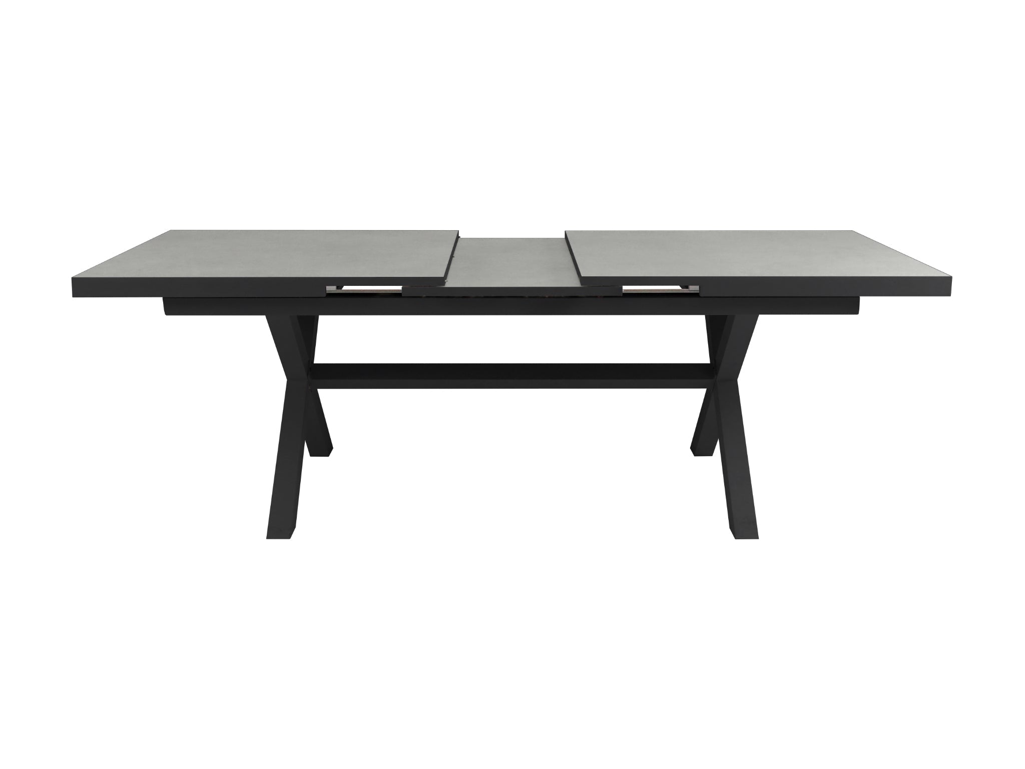 FurnitureOkay Mosman Ceramic Outdoor Extendable Dining Table (200/260x100cm) — Charcoal