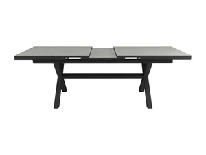 FurnitureOkay Mosman Ceramic Outdoor Extendable Dining Table (200/260x100cm) — Charcoal