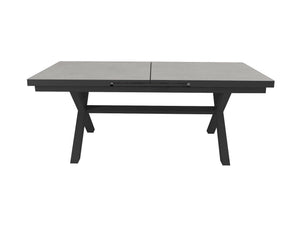 FurnitureOkay Mosman Ceramic Outdoor Extendable Dining Table (200/260x100cm) — Charcoal