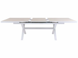 FurnitureOkay Mosman Ceramic Outdoor Extendable Dining Table (200/260x100cm) — White