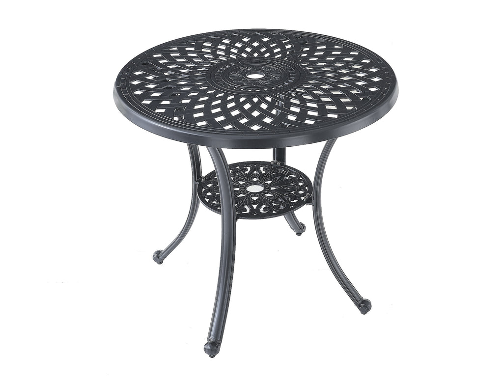 FurnitureOkay Orlando 3-Piece Cast Aluminium Outdoor Dining Setting — Black