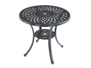 FurnitureOkay Orlando 3-Piece Cast Aluminium Outdoor Dining Setting — Black