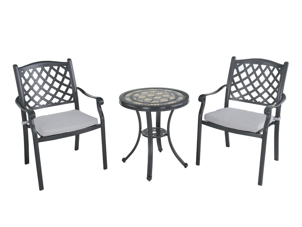 FurnitureOkay Orlando-Athens 3-Piece Cast Aluminium Outdoor Dining Setting