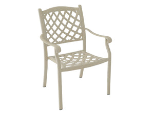 FurnitureOkay Orlando Cast Aluminium Outdoor Dining Chair — Sandstone