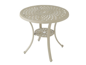 FurnitureOkay Orlando Cast Aluminium Outdoor Dining Table (78cm Round) — Sandstone