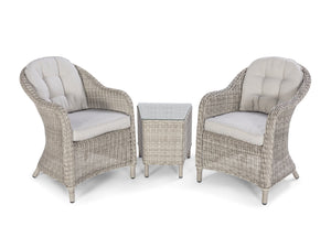 FurnitureOkay Oxford 3-Piece Wicker Outdoor Balcony Setting