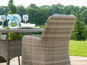 FurnitureOkay Oxford 5-Piece Wicker Outdoor Dining Setting