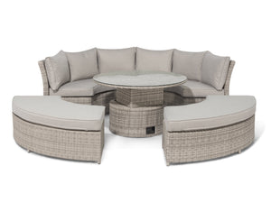 FurnitureOkay Oxford 5-Piece Wicker Outdoor Modular Lounge Setting