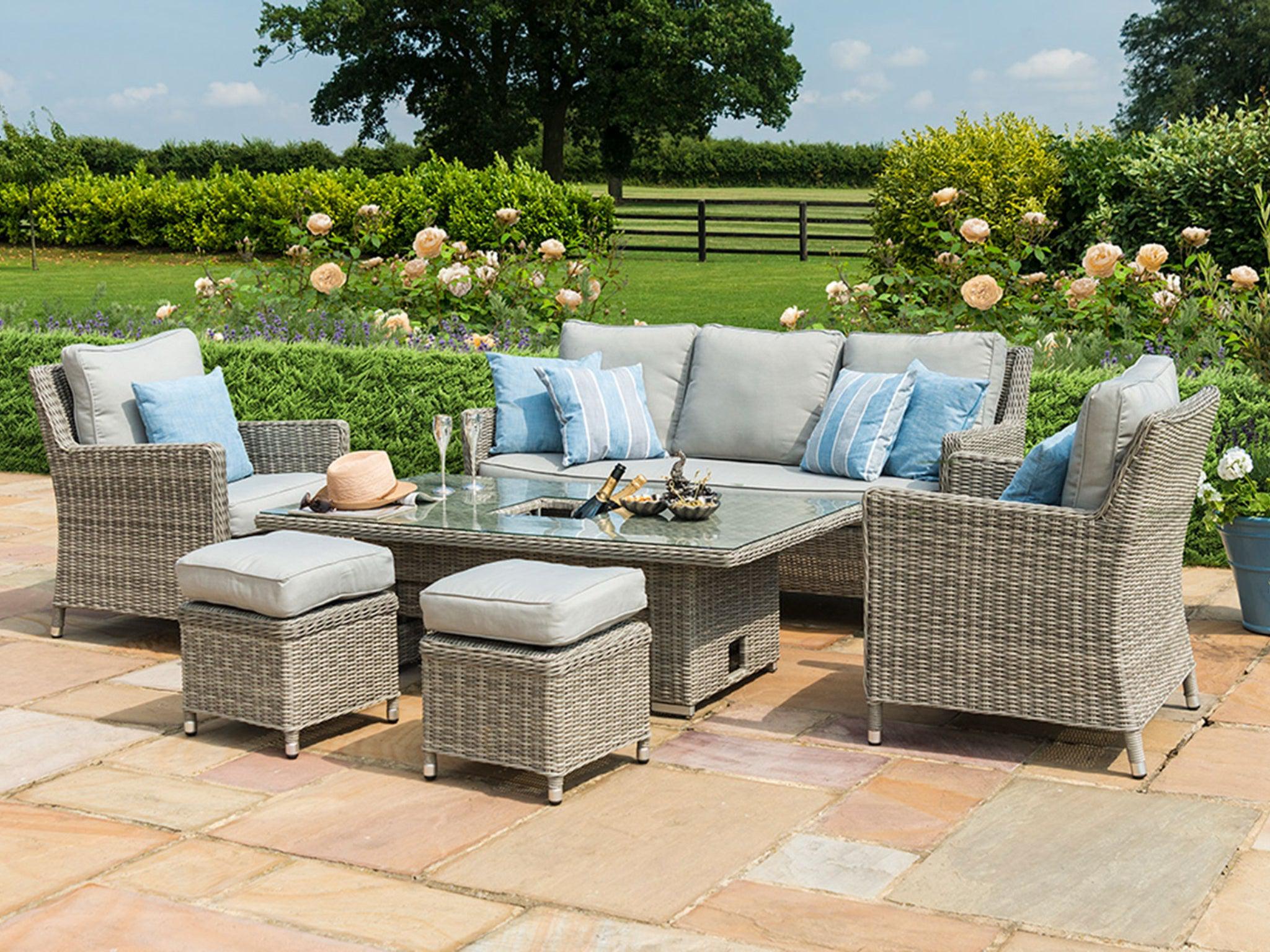 FurnitureOkay Oxford 6-Piece Wicker Outdoor Lounge Setting