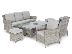 FurnitureOkay Oxford 6-Piece Wicker Outdoor Lounge Setting