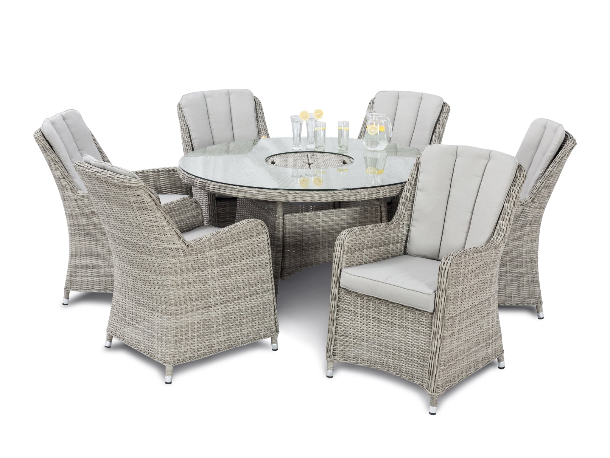 Oxford 7 Piece Wicker Outdoor Dining Setting FurnitureOkay