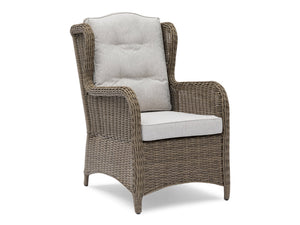 FurnitureOkay Rosebud Wicker Outdoor Lounge Chair — Brown
