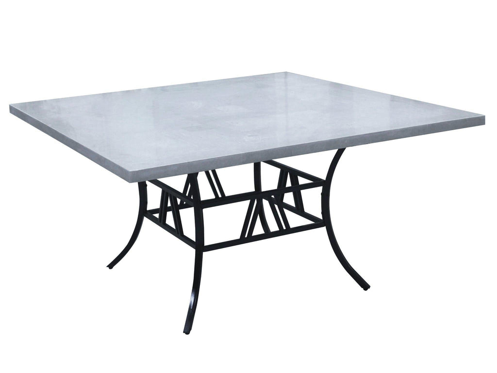 FurnitureOkay Stone Outdoor Dining Table (150x150cm) — Grey