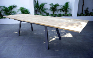 FurnitureOkay Teak Outdoor Extendable Dining Table (240/320x100cm)