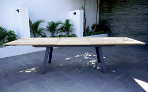 FurnitureOkay Teak Outdoor Extendable Dining Table (240/320x100cm)