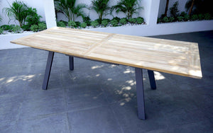 FurnitureOkay Teak Outdoor Extendable Dining Table (240/320x100cm)