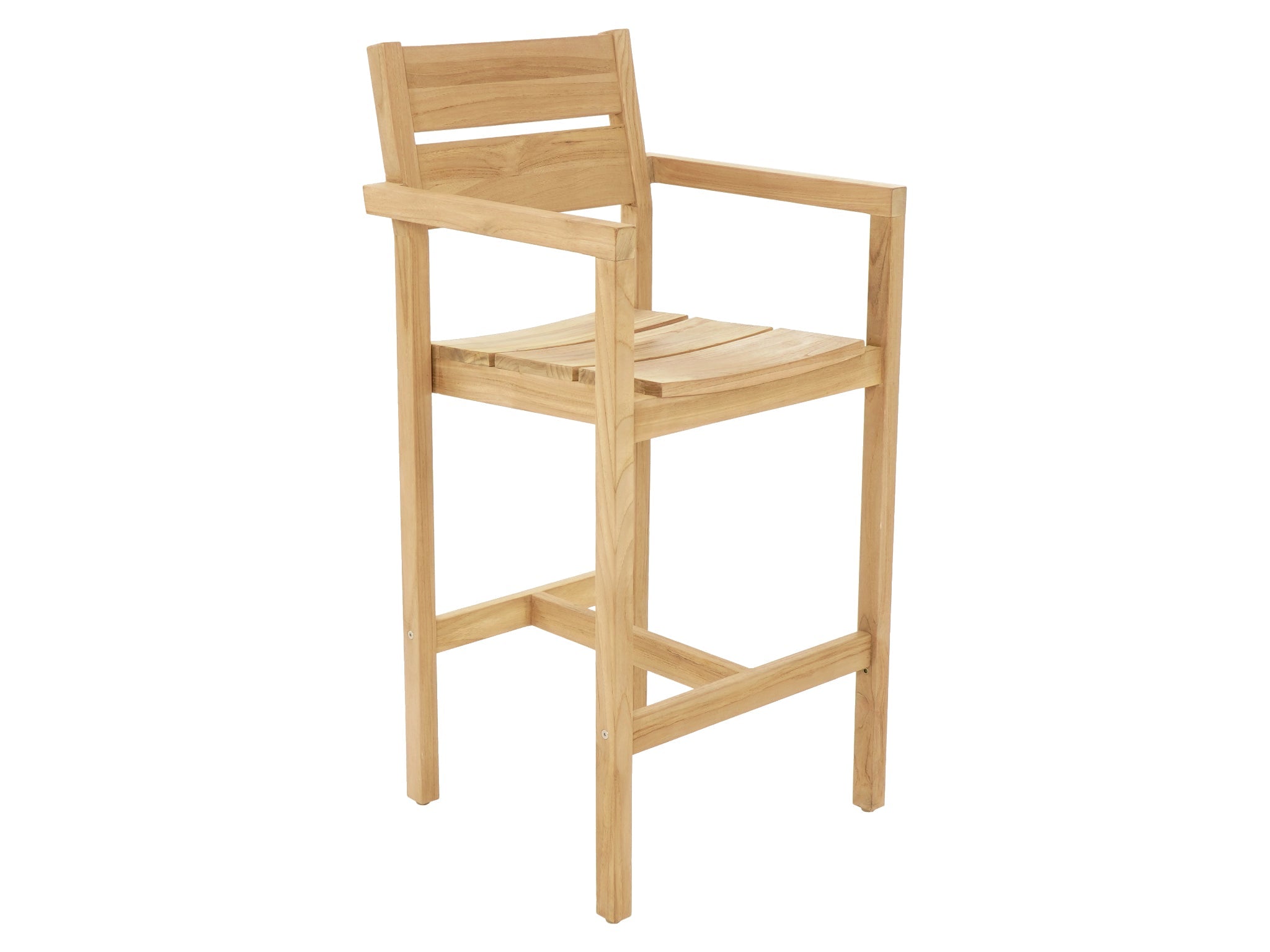 FurnitureOkay Tulsa Teak Outdoor Bar Stool