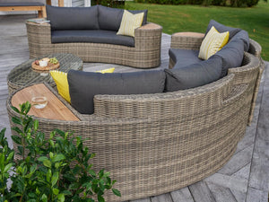 FurnitureOkay Viera 5-Piece Wicker Outdoor Modular Lounge Setting