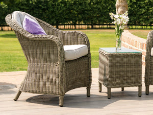 FurnitureOkay Winchester 3-Piece Wicker Outdoor Balcony Setting