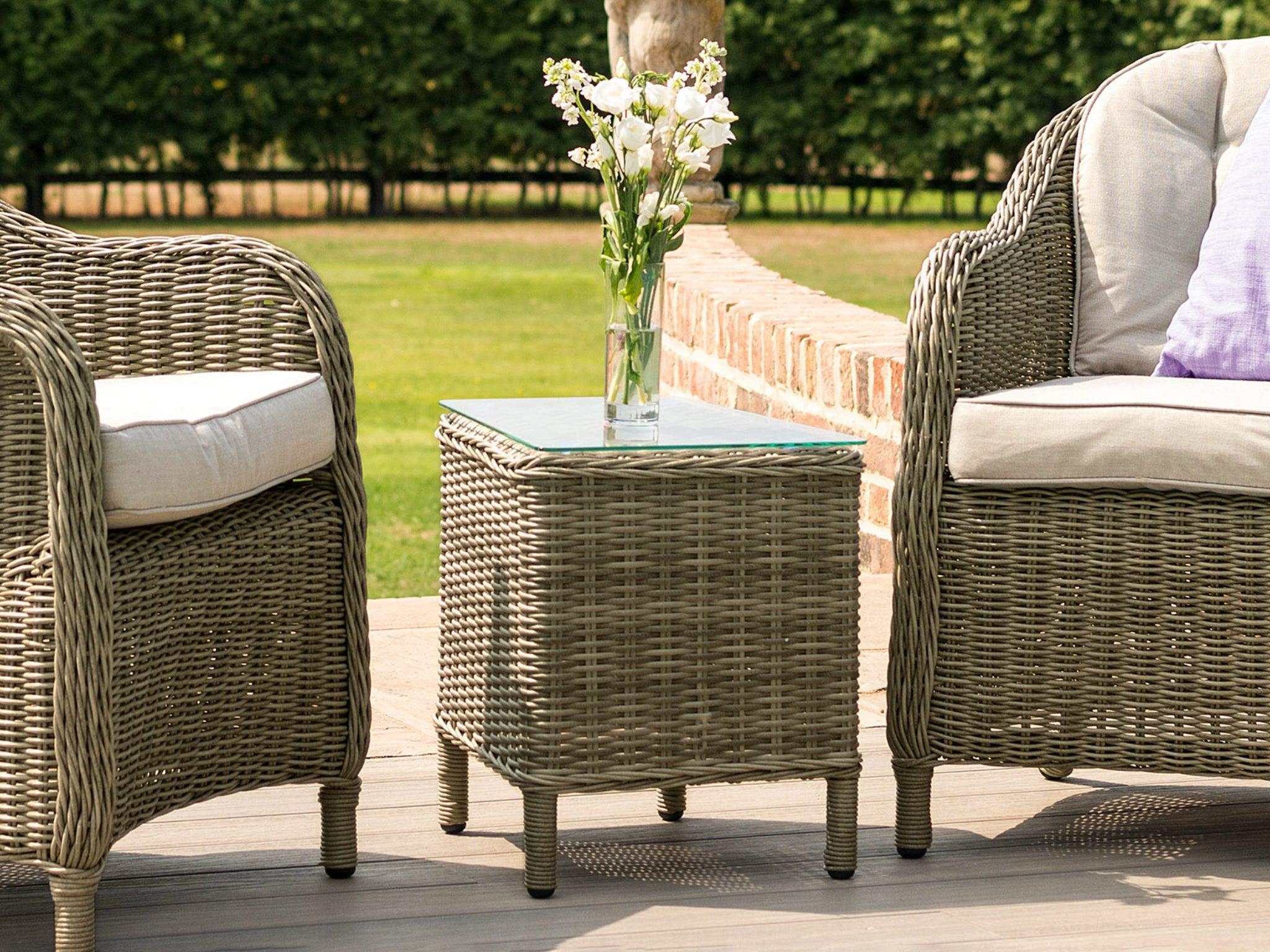 FurnitureOkay Winchester 3-Piece Wicker Outdoor Balcony Setting