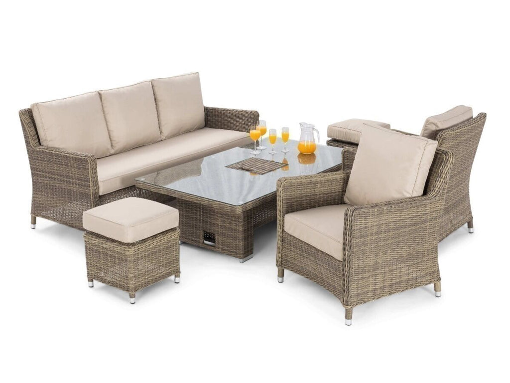 FurnitureOkay Winchester 6-Piece Wicker Outdoor Lounge Setting