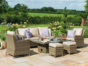 FurnitureOkay Winchester 6-Piece Wicker Outdoor Lounge Setting