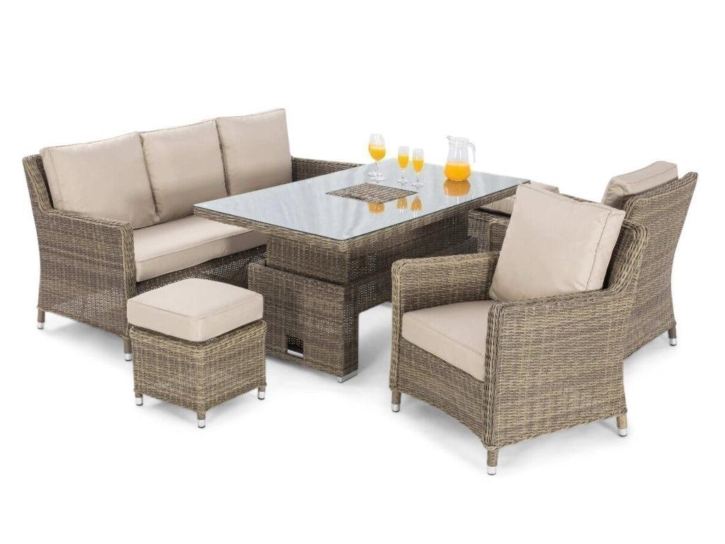 FurnitureOkay Winchester 6-Piece Wicker Outdoor Lounge Setting