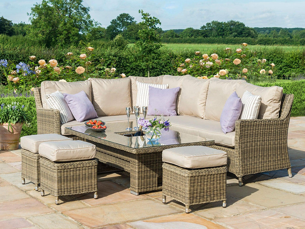 FurnitureOkay Winchester 6-Piece Wicker Outdoor Modular Lounge Setting (Rectangle)