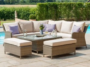 FurnitureOkay Winchester 6-Piece Wicker Outdoor Modular Lounge Setting (Square)