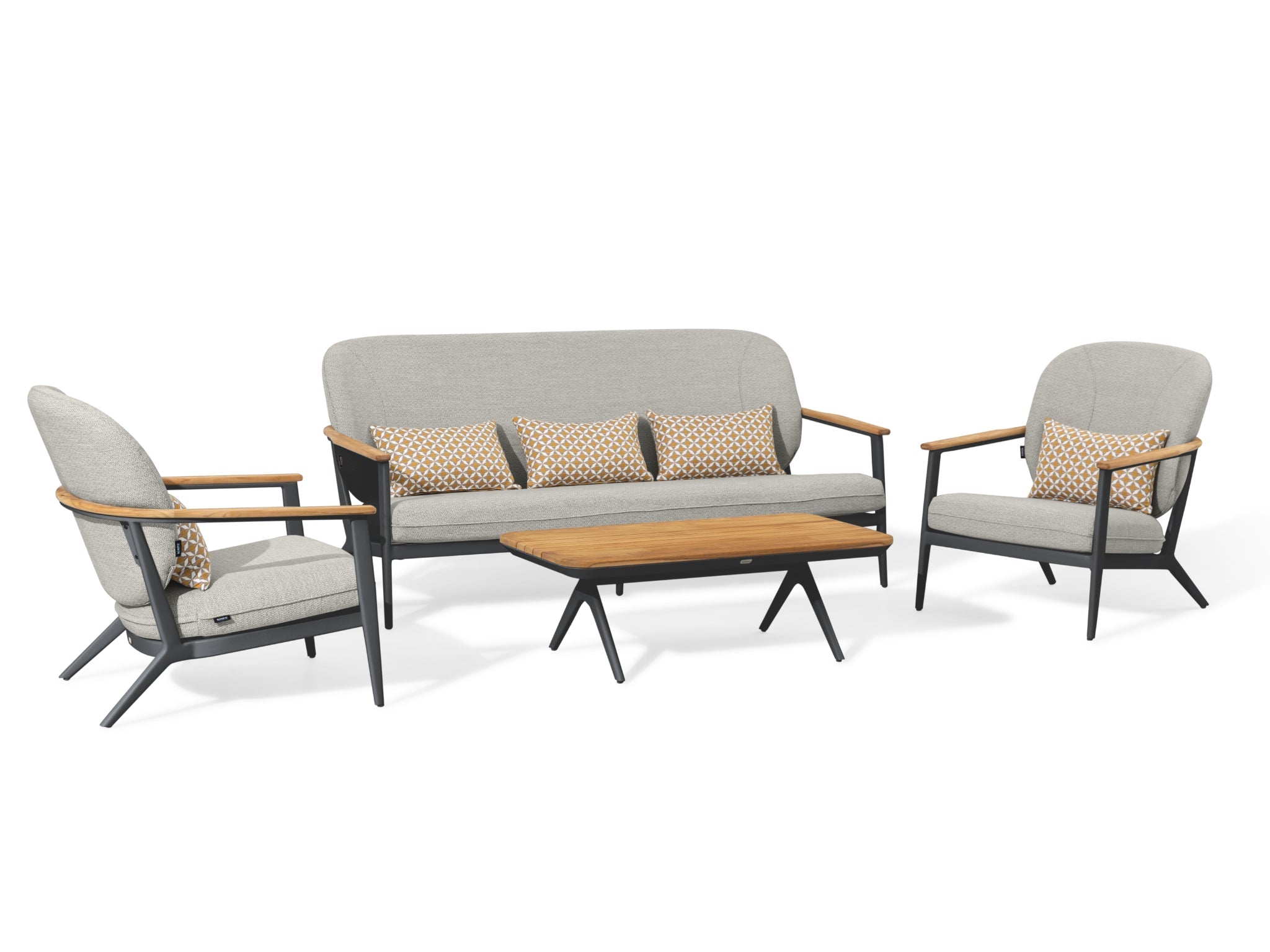 SIMPO Atlanta 4-Piece Outdoor Lounge Setting — Grey