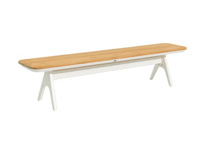 SIMPO Atlanta Outdoor Bench — White