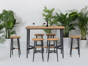 SIMPO Bella 7-Piece Outdoor Bar Setting