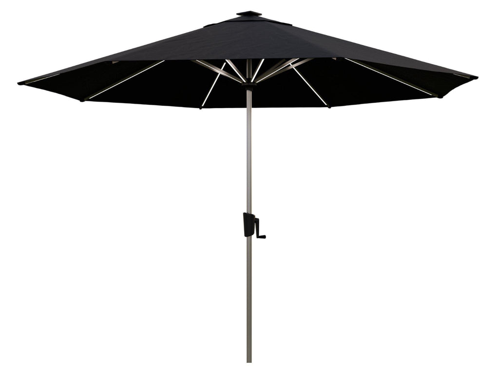 Coolaroo Bondi 3m Round LED Market Umbrella — Black