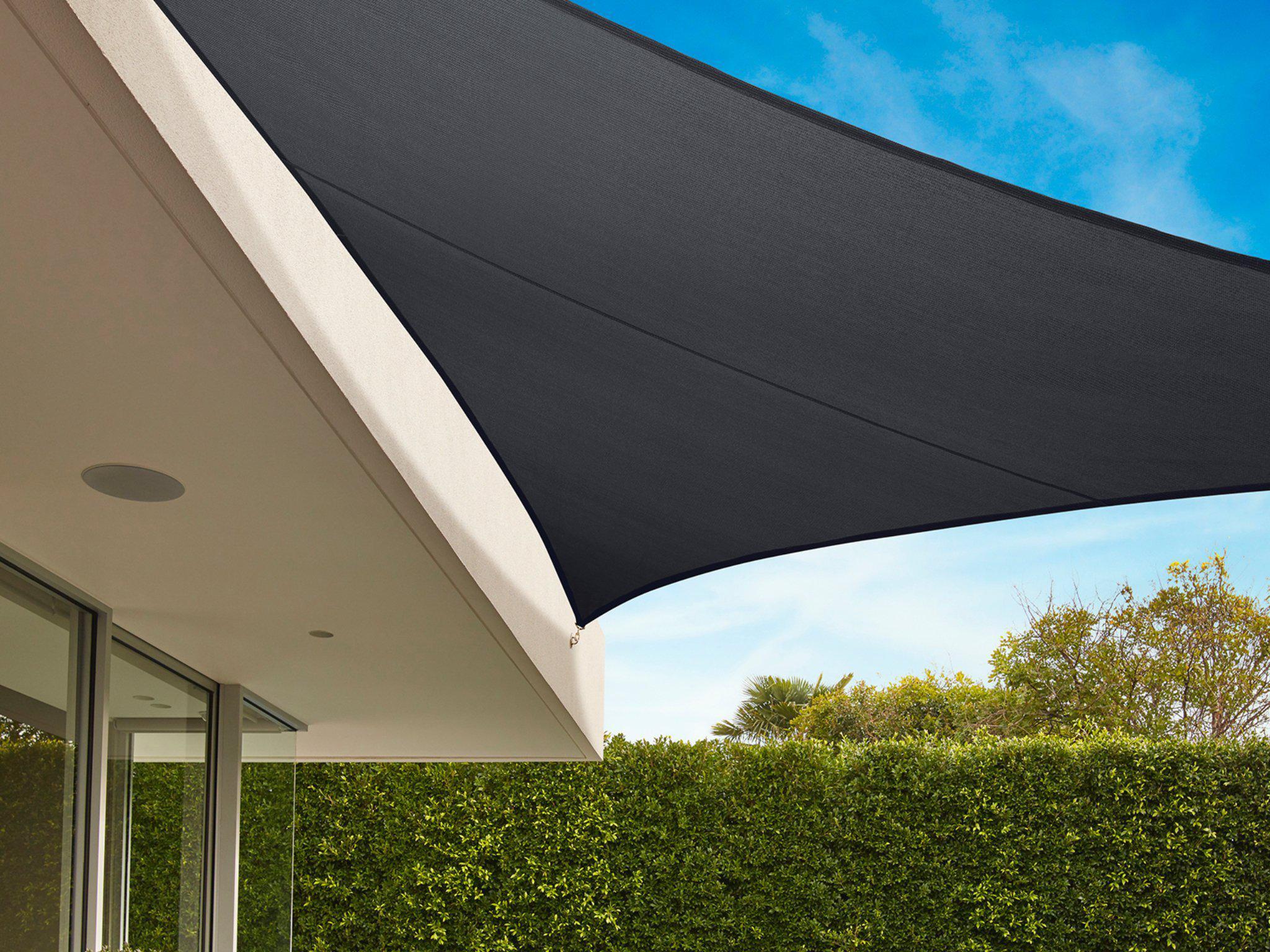 Coolaroo Commercial Grade 5m Triangle Shade Sail — Graphite